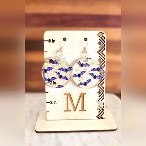 NEW! Acrylic Halloween Bat Earrings